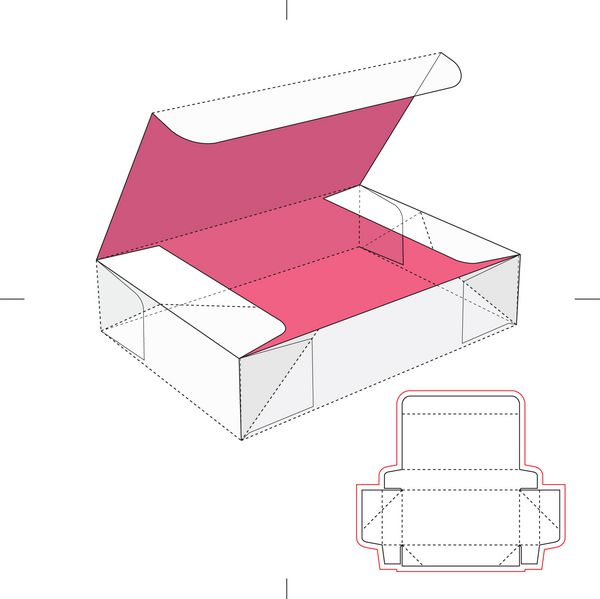 جعبه با Flip Lid و چیدمان طرح