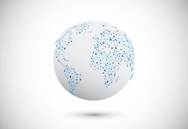 افراد شبکه اجتماعی با نقشه جهان