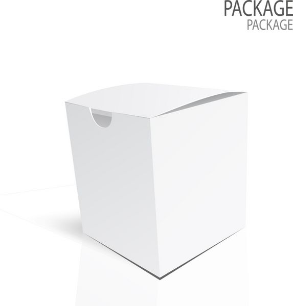 بسته جعبه سفید جعبه 2 تصویر برداری