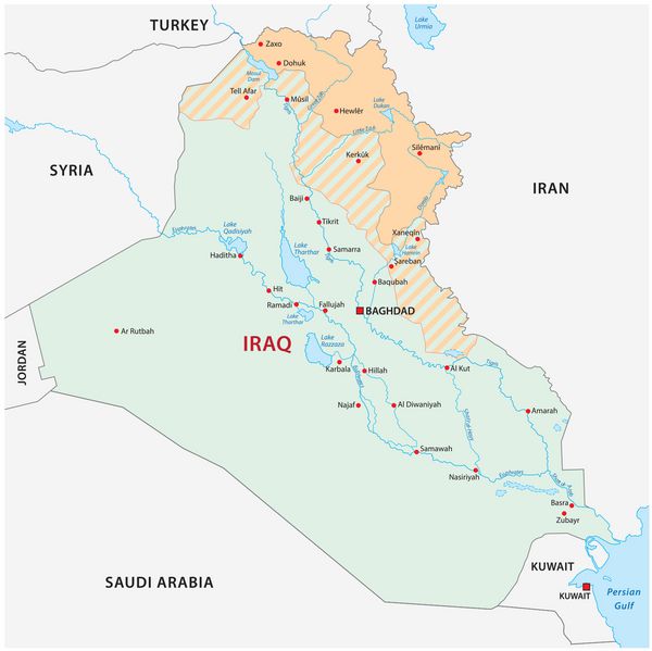 نقشه کوردستان عراق