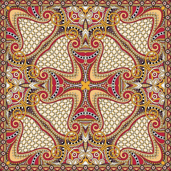 زینتی زینتی پازلی بانداندا شما می توانید از این الگوی در طراحی فرش شال بالش کوسن تصویر برداری استفاده کنید