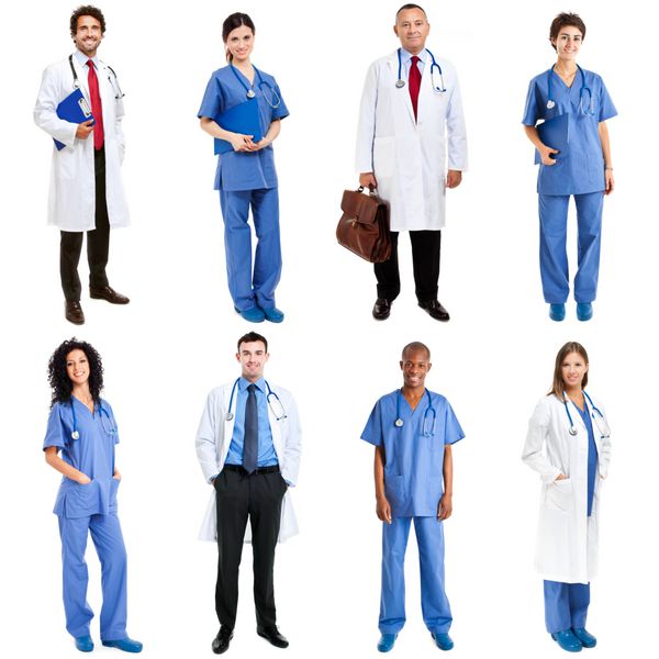 مجموعه پرتره های کامل از کارکنان پزشکی