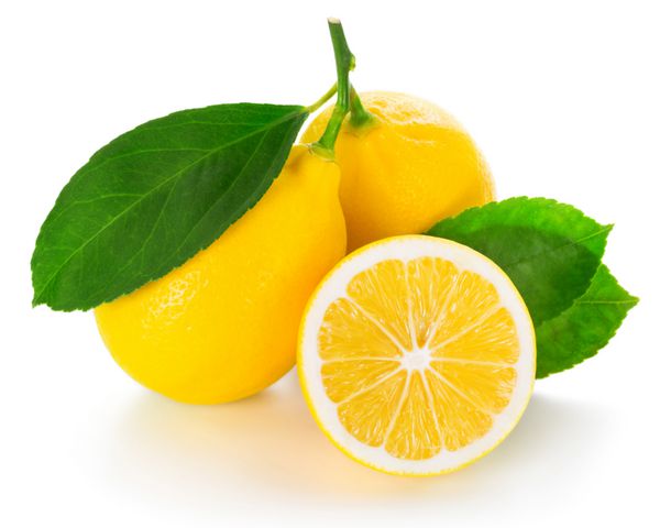 لیمو های جدا شده بر روی زمینه سفید