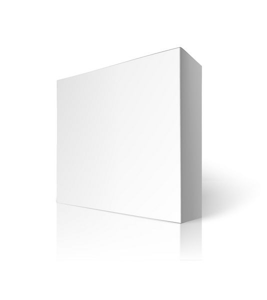 جعبه بسته بندی کارتن سفید برای نرم افزار دی وی دی دستگاه الکترونیکی و سایر محصولات قالب قالب برای طراحی شما آماده است