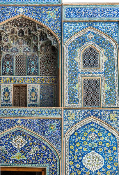 پانل موزاییک زیبا در مسجد امام اصفهان-ایران