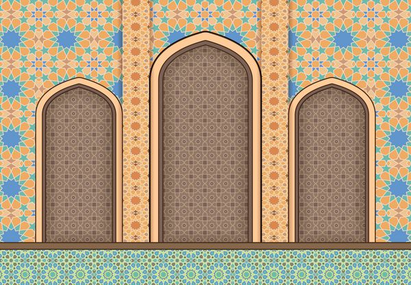 عناصر معماری اسلامی پس زمینه زینتی