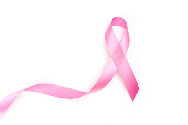روز جهانی سرطان روبان آگاهی سرطان پستان در زمینه سفید