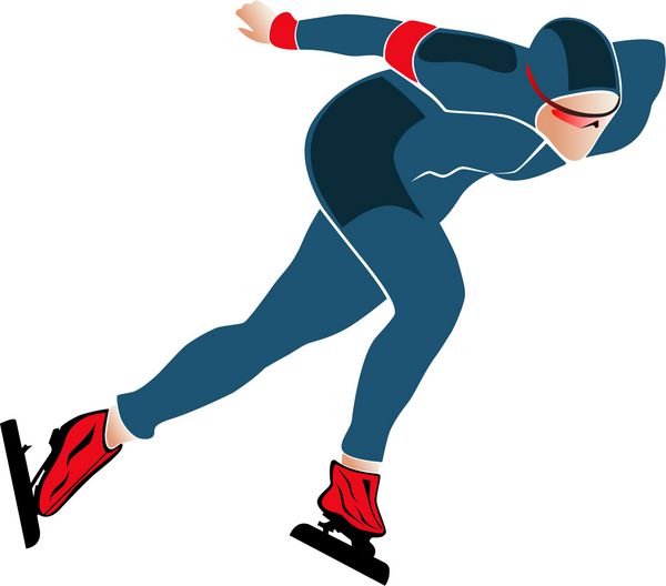 اسکیت سرعت ورزشی مردانه تصویر برداری تصویر برداری