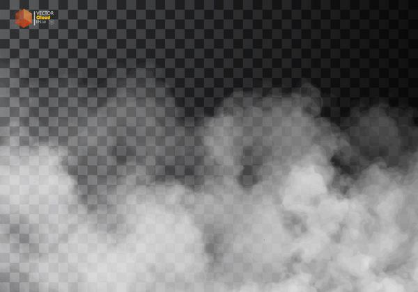 مه و دود جدا از اثر ویژه شفاف ابری ابری سفید پس زمینه مه و یا دود تصویر برداری