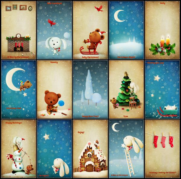 مجموعه ای از تصاویر کریسمس ماجراهای تدی و اسم حیوان دست اموز