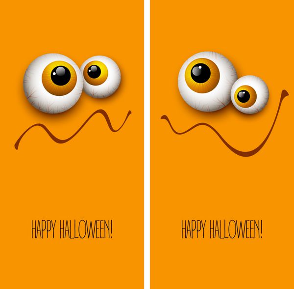 خنده دار هالووین کارت تبریک هیولا چشم تصویر