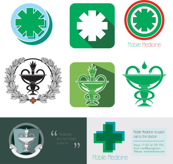 طراحی آرم پزشکی علائم پزشکی بهداشت مراقبت درمان نماد آیکون نماد کمک های پزشکی کاسه با یک مار نشان مارک نمادگرایی پزشکی علائم لوگو خدمات نجات کارت کسب و کار قالب