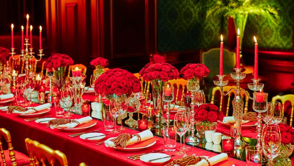 جدول برای عروسی و یا دیگر شام رویداد catering