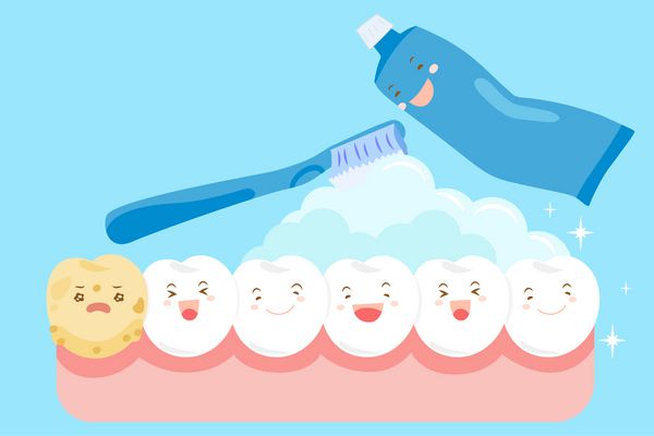 کارتن تمیز دندان برای مفهوم سلامتی شما