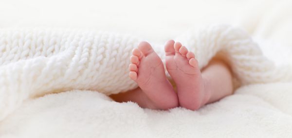 پای نوزاد تازه متولد شده