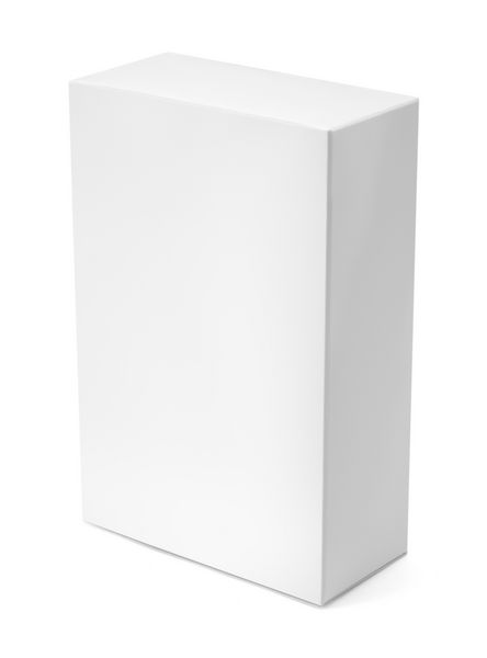 جعبه سفید با فضای کپی جدا شده بر روی زمینه سفید
