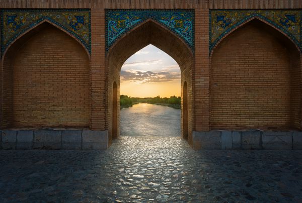 Khaju Bridge is a bridge in the province of Isfahan, Iran.
