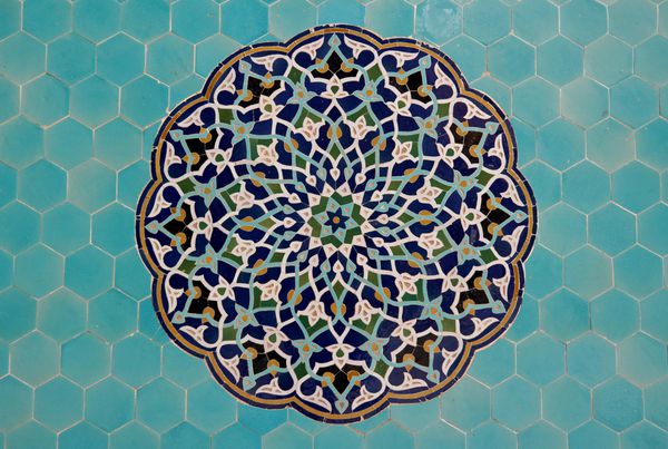 کاشی زیبا موزاییک در یزد ایران