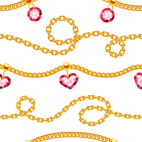 زنجیره طلایی با سنگ های قیمتی جواهرات بروشور بدون درز الگوی گردنبند با ارزش با سنگ های قیمتی