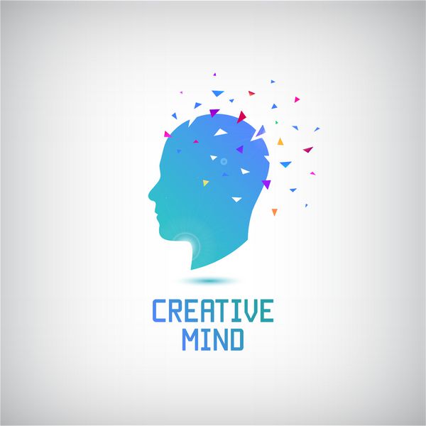 لوگو لوگو خلاق خلاق چشم انداز افکار و عقاید بیرون رفتن ذهنت را باز کن تصویر الهام بخش خلاق و انگیزشی