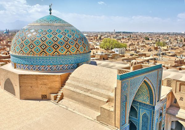 نمایش گنبدی مسجد کعبی Jaame در یزد