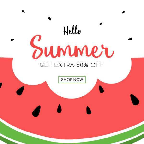 فروش تابستان با ناز قطعه هندوانه با نیش تصویر برداری