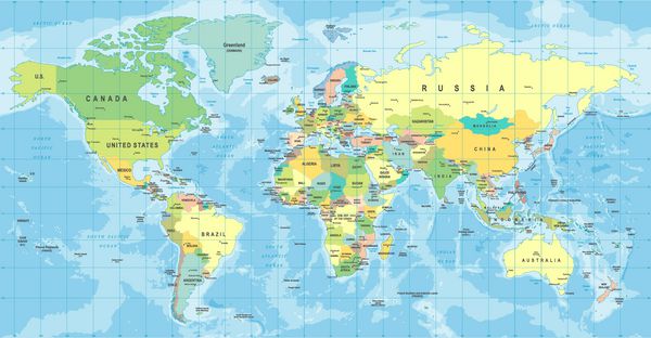 نقشه جهان نقشه تصویر دقیق دقیق از worldmap