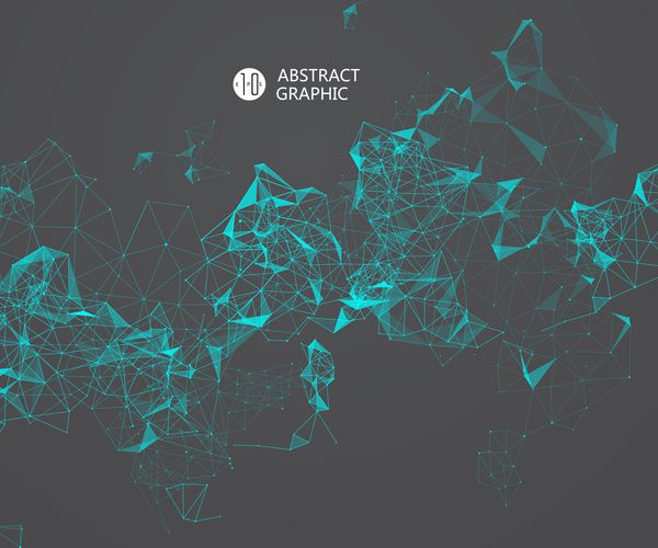 چکیده گرافیک متشکل از نقاط خطوط و اتصال فن آوری اینترنت