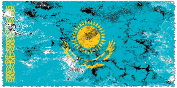 پس زمینه گرانج پرچم در قزاقستان پس زمینه برای طراحی در پرچم کشور