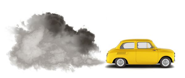 تصویری از آلودگی توسط گازهای خروجی از خودرو مقدار زیادی از دود را ارائه می دهد