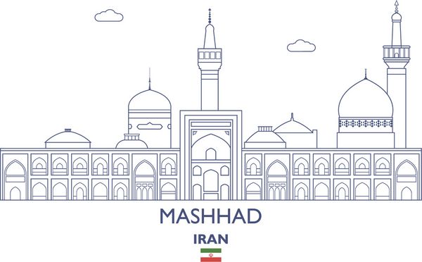 خط افقی شهر مشهد مشهد ایران