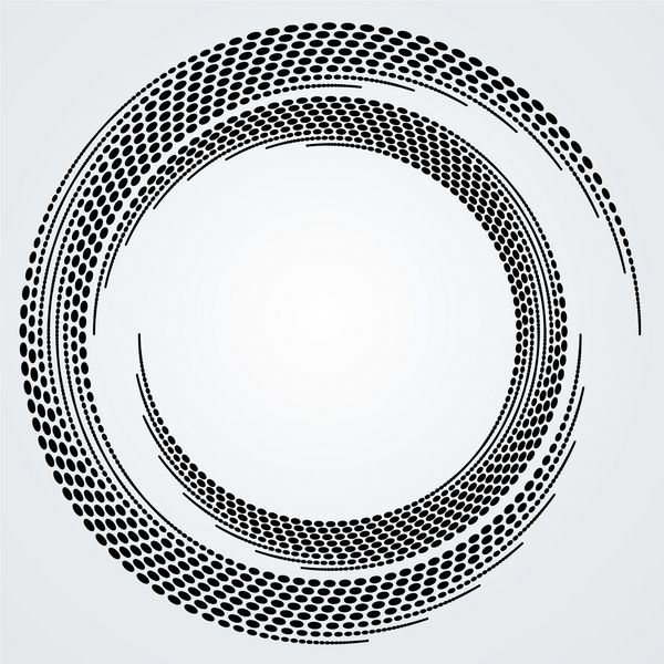 نقاط halftone در شکل دایره ای آرم گرد قاب بردار نقطه عنصر طراحی