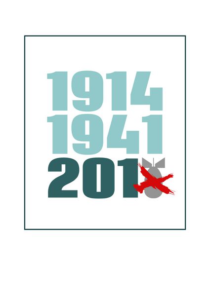 ضد جنگ پوستر متن جنگ جهانی صلیب سرخ در نماد بمب