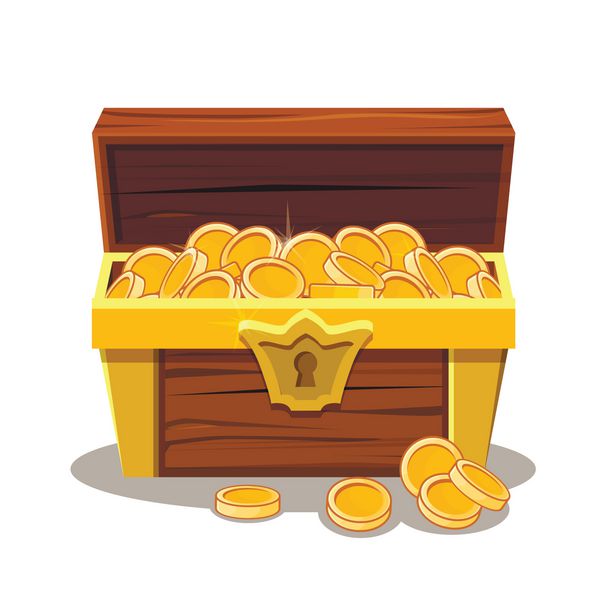 چوب قفسه سینه گنج و سکه