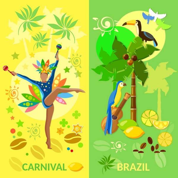 برزیل بنر کارناوال برزیل جنگل های برزیل