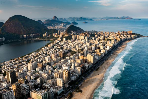 ایپانما ساحل در Rio De Janeiro نمایش هوایی