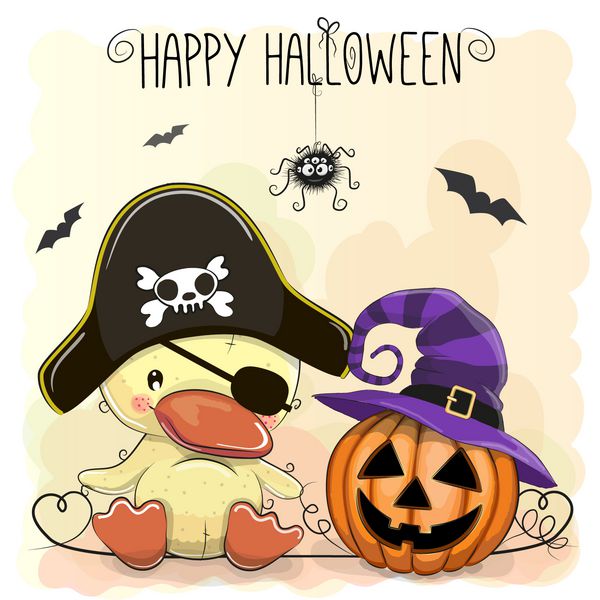 تصویر هالووین اردک کارتونی