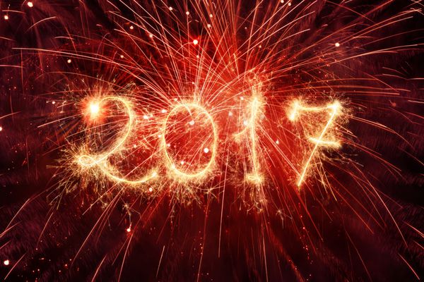 2017 سال نو مبارک Sparkler And Fireworks