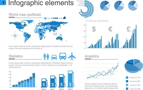 قالب طراحی infographics