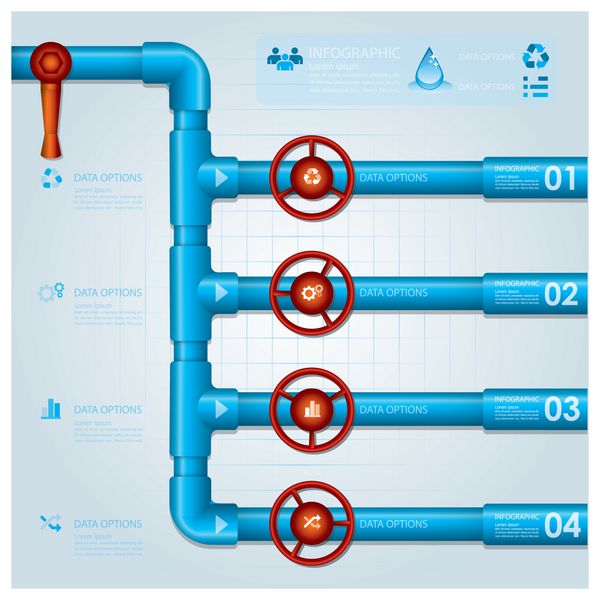 قالب طراحی قالب Infographic طراحی آب