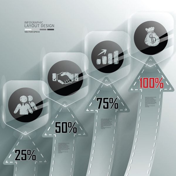 طراحی مدرن برای کسب و کار infographic