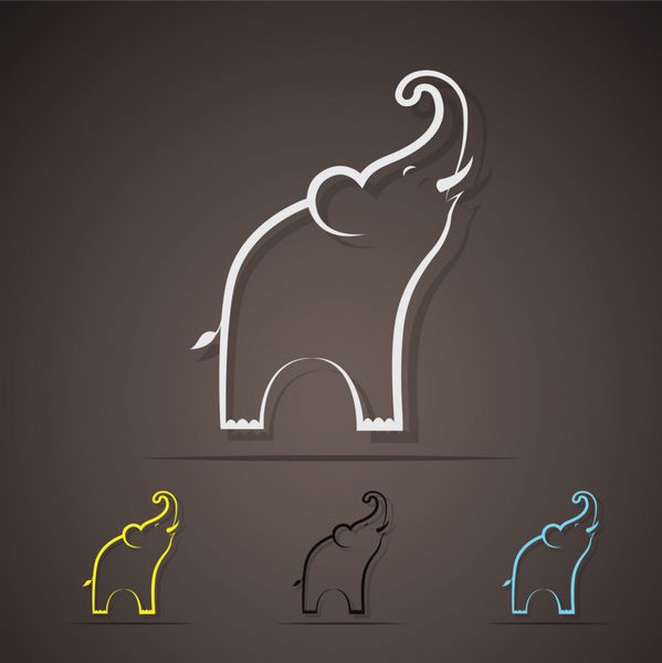 تصویر برداری از یک طراحی فیل