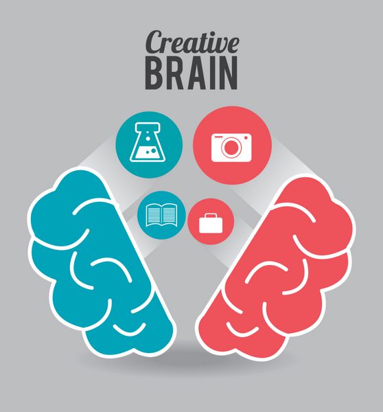 طراحی مغز تصویر برداری