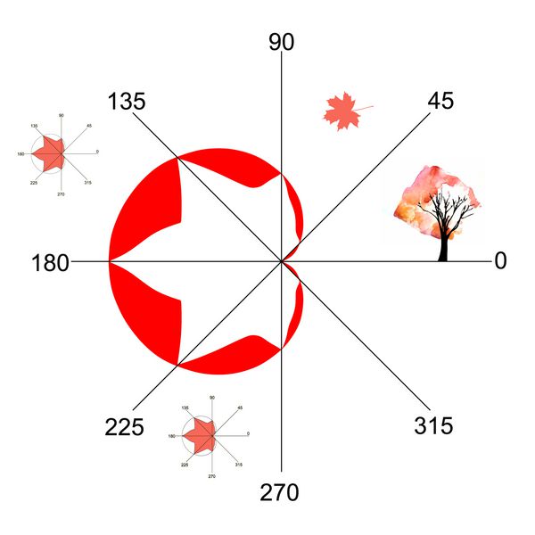 ریاضی به عنوان هنر زیبا از کارت های مربع با درخت پاییز و توطئه های جبری افرا برگ جدا شده در پس زمینه سفید تصویر بردار