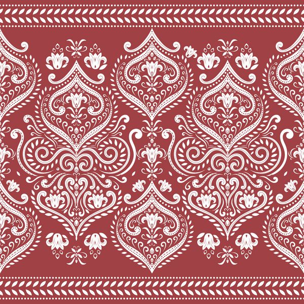 الگوی گلدار بدون درز زیبا و سفید و قرمز فهرست مضامین سنتی قومی ترکی هند عالی برای پارچه و پارچه کاغذ دیواری بسته بندی و یا هر ایده مورد نظر