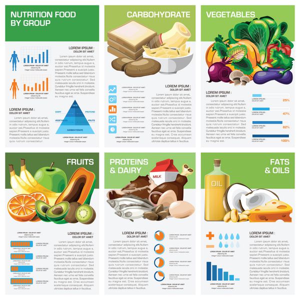 بهداشت و تغذیه غذا توسط نمودار نمودار نمودار اطلاعاتی