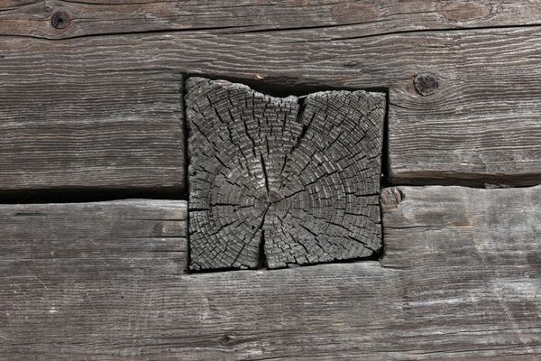 دیوار قدیمی چوب نمونه اصلی از چوب باستانی باستانی بدون ناخن