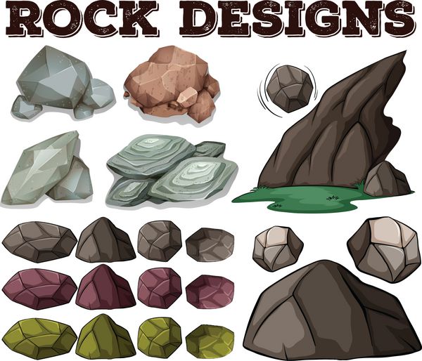 انواع مختلفی از طرح های سنگی