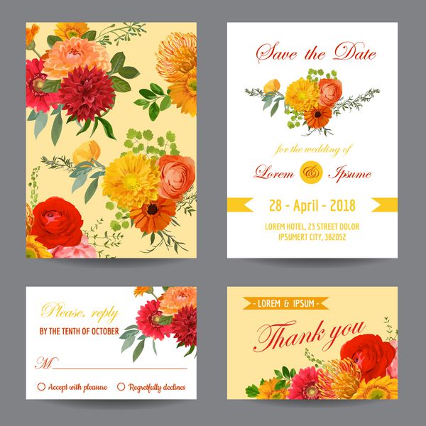 مجموعه کارت دعوت یا کارت پستال برای عروسی دوش کودک