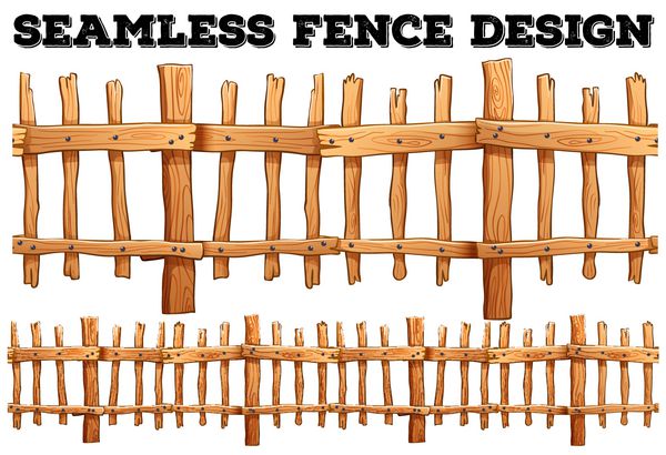 طراحی حصار چوبی کلاسیک بدون درز